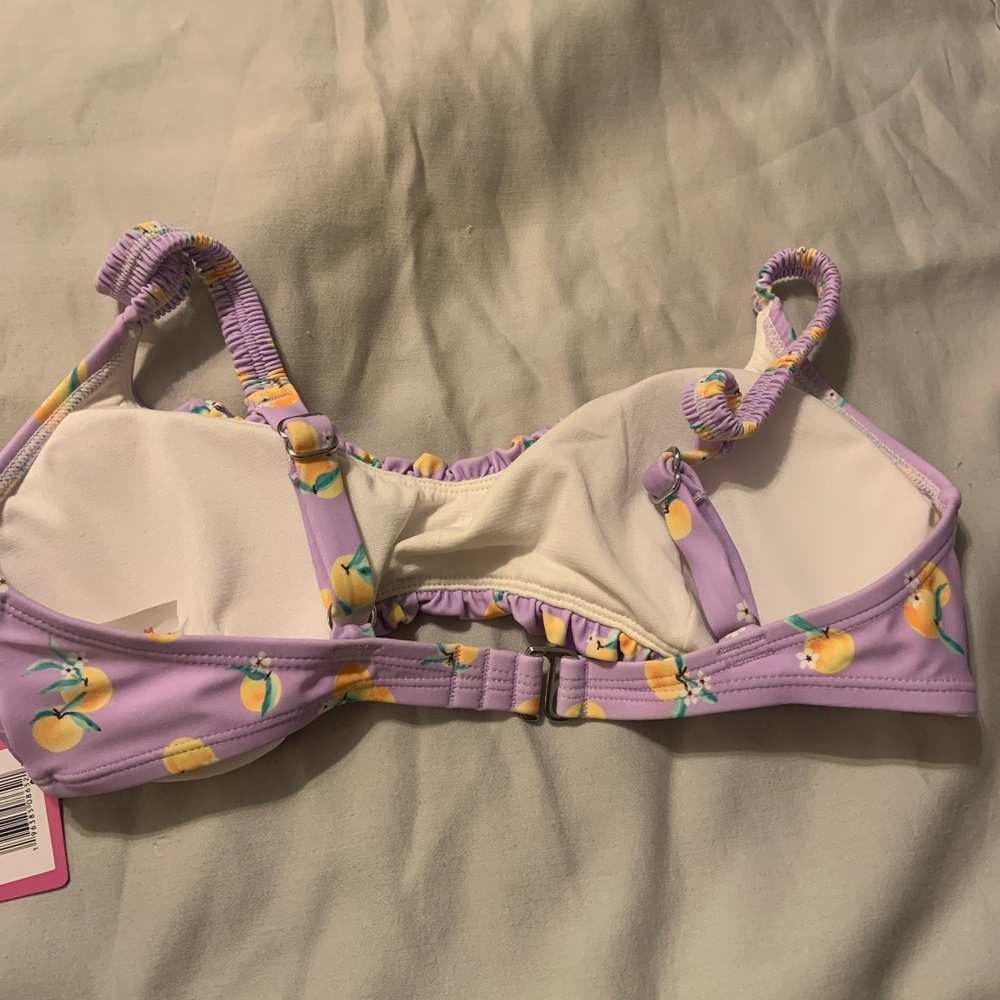 Ninety-Nine Purple & Lemon Bikini Top - Picture 2 of 3